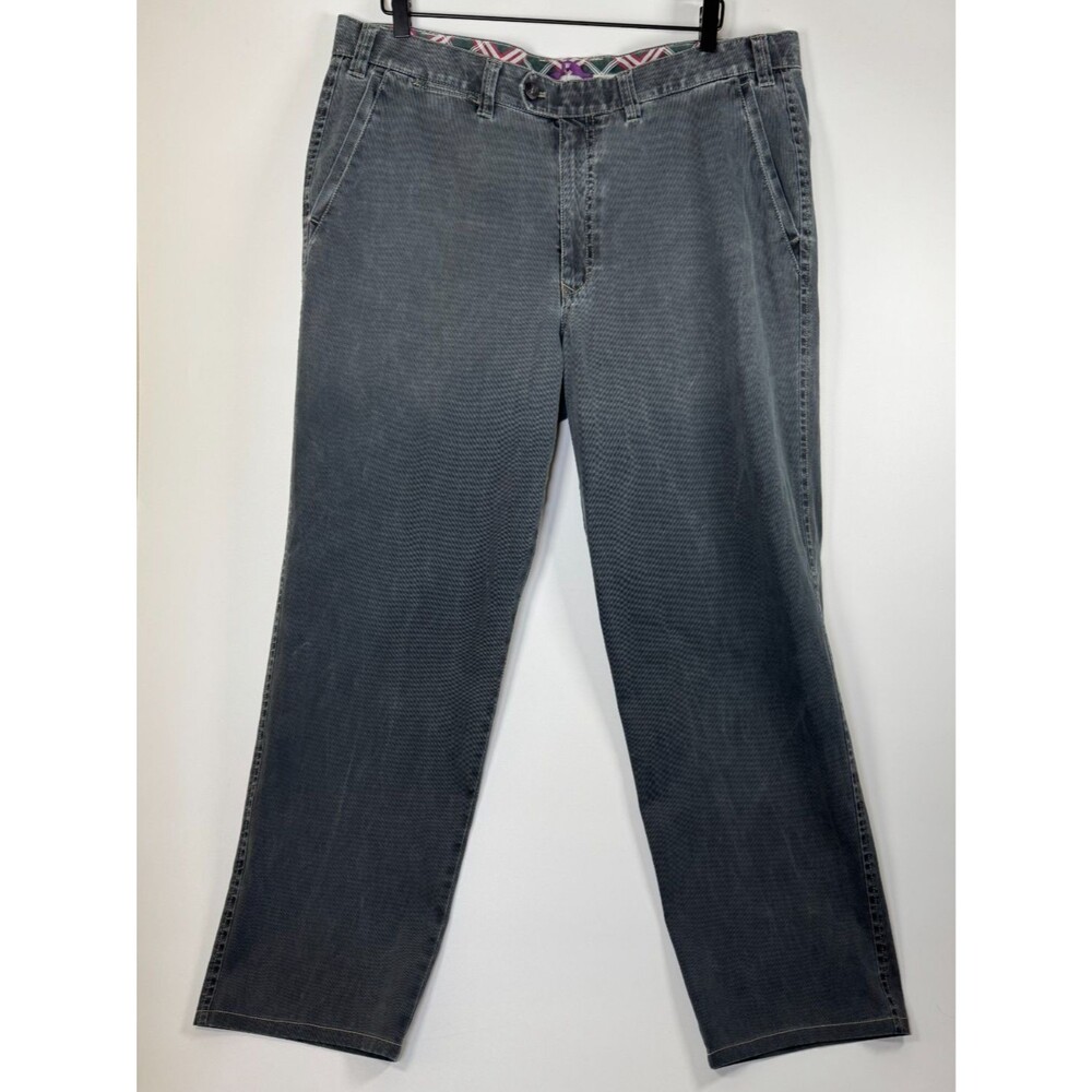 Hiltl Dylan Hi Mens 40/38 Micro Corduroy‎ Denim Wash Chino Pants Gray Stretch